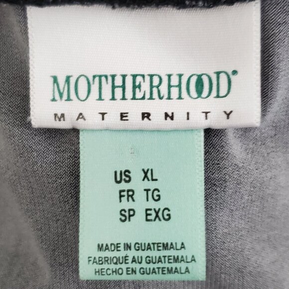 Motherhood maternity Black Off White Short Sleeve Tie Back Maternity Dress XL - Picture 9 of 10